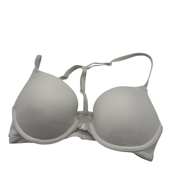 Victorias Secret Pink Wear Everywhere Push Up Bra 32C Lightly Padded Ivory Pink - Picture 1 of 6
